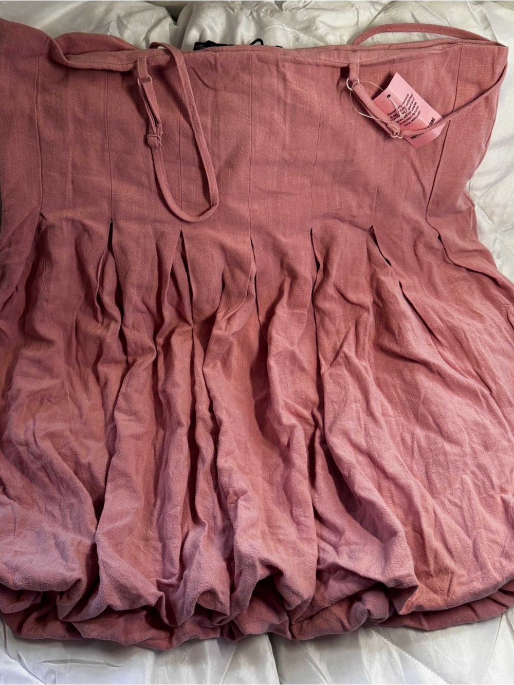 PrettyLittleThing Blush Pink Textured Fit & Flare Mini Dress - Picture 2 of 11